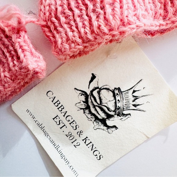 Cabbages & King Pink and Red girls Knit Leg Warmers NEW - Picture 4 of 5
